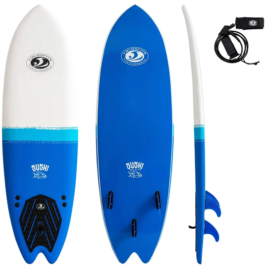 CBC 6'2 Fish Softboard Surfboard - Blue/White