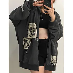 Spicy Girls Punk Gothic Y2K Year 2000 Masquerade Jacket Women's Japanese Cosplay Costumes Gray / Black Lightinthebox