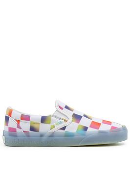 Vans Ua Classic Slip-on - Check, Check, Size 3, Women