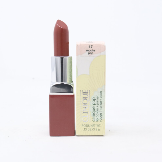 (17 Mocha Pop) Clinique Pop Lip Colour + Primer 0.13oz/3.9g New With Box