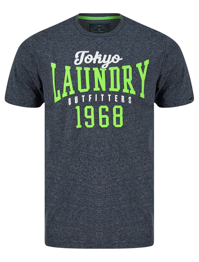 T-Shirts Search Motif Cotton Jersey Grindle T-Shirt in Navy - Tokyo Laundry / S - Tokyo Laundry