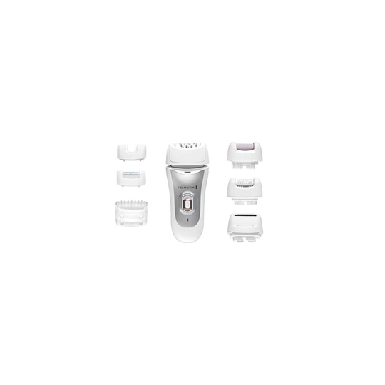 Remington EP7700 7-in-1 Wet and Dry Cordless Epilator for Women with 7 Hair Removal Attachments Including Shaver, Pedicure, Bikini and Detail