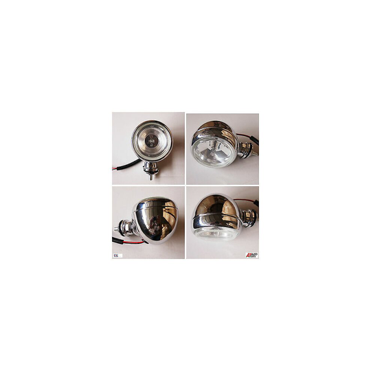 1X 12V 55W Universal Chrome Front Lights Spot Fog Halogen Circle Lamps Car Van