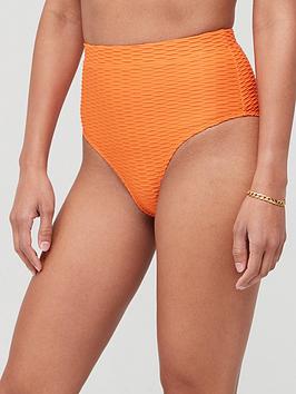 Solid & Striped The Lilo Chain Rib Bikini Bottoms - Pumpkin