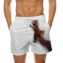 Men's Swim Shorts Swim Trunks Bermuda shorts Board Shorts Beach Shorts Drawstring Elastic Waist Animal Print Graphic Prints Breathable Quick Dry Short Holiday Beach Swimming Pool Designer Casual Lightinthebox