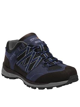 Regatta Samaris II Low Waterproof Walking Shoes - Navy/Blue, Navy/Blue, Size 7, Men