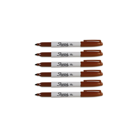 Sharpie Fine Point Brown Original Permanent Marker (6-Each)