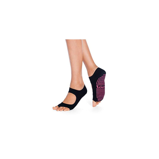 Tucketts Toeless Non Slip Grip Socks Women, Yoga, Barre, Pilates, Colombia Made
