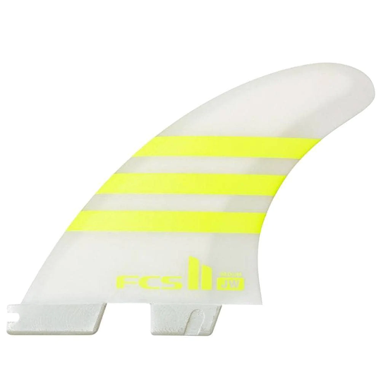 FCS II JW Julian Wilson PC AirCore Surfboard Fins - Medium - Acid White