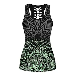 21Grams Women's Cowl Neck Yoga Top Fashion Green Light Green Yoga Gym Workout Running Tank Top Sleeveless Sport Activewear Breathable Quick Dry Comfortable Stretchy Lightinthebox