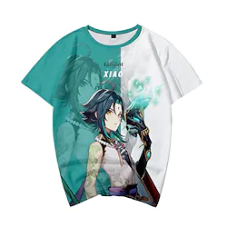 Inspired by Genshin Impact Xiao T-shirt Cartoon Manga Anime Harajuku Graphic Kawaii T-shirt For Men's Women's Unisex Adults' 3D Print 100% Polyester Lightinthebox
