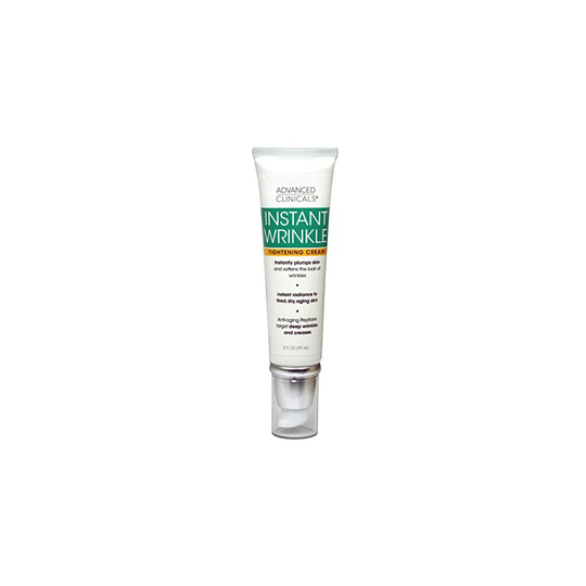 Advanced Clinicals Instant Wrinkle Tightening Cream. Targets and improves the look of sagging skin, dryness, aging, tired skin, wrinkles, and fine lin