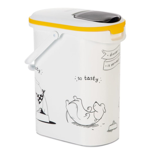 Curver Pet Food Container Dinner is Served Dog 10L Puppy Pet Food Storage Box