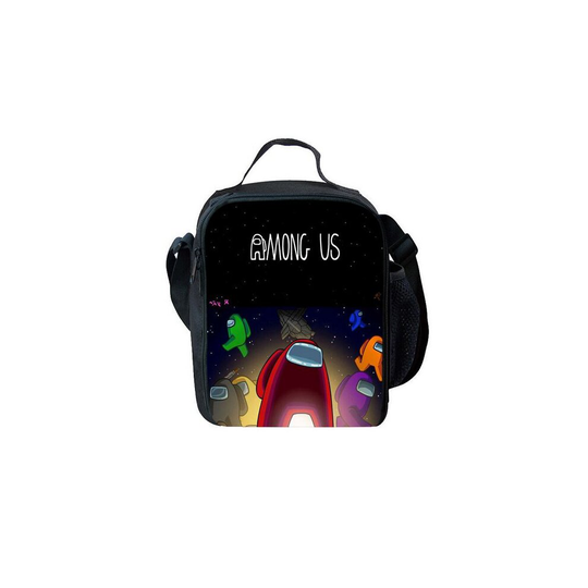 (Red) Among Insulated Lunch Bag School Outdoor Lunchbox