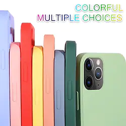 Phone Case For Apple Back Cover iPhone 13 Pro Max 12 Mini 11 Frosted Solid Colored Silicone / Case1 / Cell phone Lightinthebox