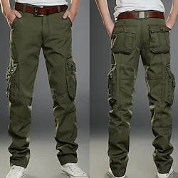 Men's Work Pants Hiking Cargo Pants Tactical Pants 6 Pockets Military Summer Outdoor Ripstop Quick Dry Multi Pockets Breathable Cotton Zipper Pocket Pants Trousers Bottoms Army Green Black Khaki Lightinthebox
