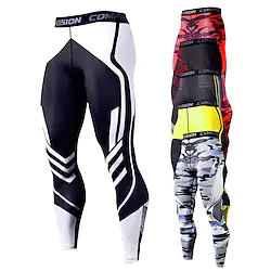 Men's Running Tights Leggings Compression Pants 3D Print Compression Clothing Athletic Athleisure Winter Breathable Quick Dry Soft Fitness Gym Workout Basketball Sportswear Activewear Long pants Lightinthebox
