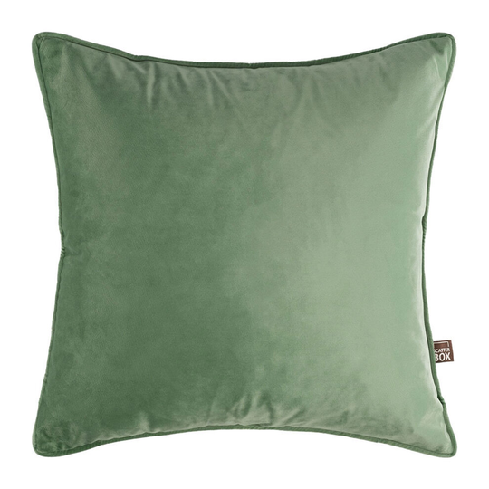 (Sage, 45 x 45 Cm) Scatter Box Bellini Velour Piped Feather Filled Cushion