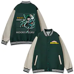 Inspired by My Hero Academia Deku Outerwear Anime Printing Coat For Men's Women's Unisex Adults' Hot Stamping Polyster Lightinthebox