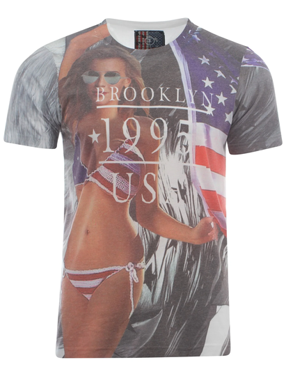 T-Shirts Dissident Surf Girl printed t-shirt / S - Tokyo Laundry