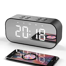 BT501 Wireless Bluetooth Speaker FM Radio Sound Box Desktop Alarm Clock Subwoofer Music Player TF Card Bass Speaker Boom For All Phone Lightinthebox