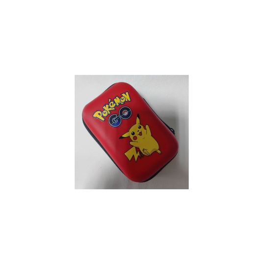 (Red) Case for Pokemon Card Cards Storage Box Portable Carry Travel Cover Storage Bag