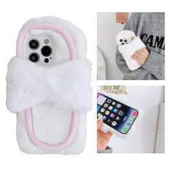 Phone Case For Apple Back Cover iPhone 14 Pro Max Plus 13 12 11 Mini X XR XS 8 7 Soft Edges Shockproof Cartoon Plush Textile TPU Lightinthebox