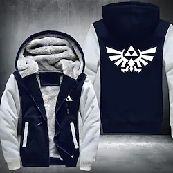 Inspired by The Legend of Zelda pattern Hoodie Anime Outerwear Anime Graphic Outerwear For Men's Women's Unisex Adults' Hot Stamping 100% Polyester Casual Daily Lightinthebox