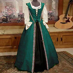 Lady Outlander Plus Size Retro Vintage Medieval Cocktail Dress Vintage Dress Dress Blouse / Shirt Masquerade Prom Dress Women's Adults' Costume Vintage Cosplay Party Halloween Long Sleeve Blouse / # Lightinthebox