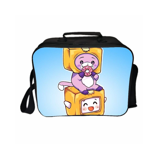 (03) Lankybox Lunch Bag Kid Cartoon Insulated Outdoor