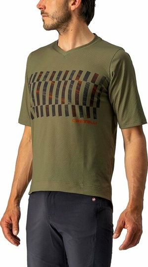 Castelli Trail Tech SS Olive Green/Dark Gray/Orange Rust L
