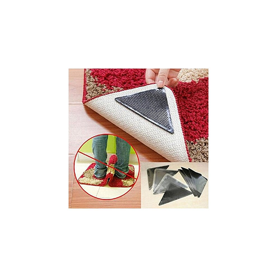 4 pcs Rug Grippers Non Slip Mat Rubber Carpet Grips Anti Skid Reusable