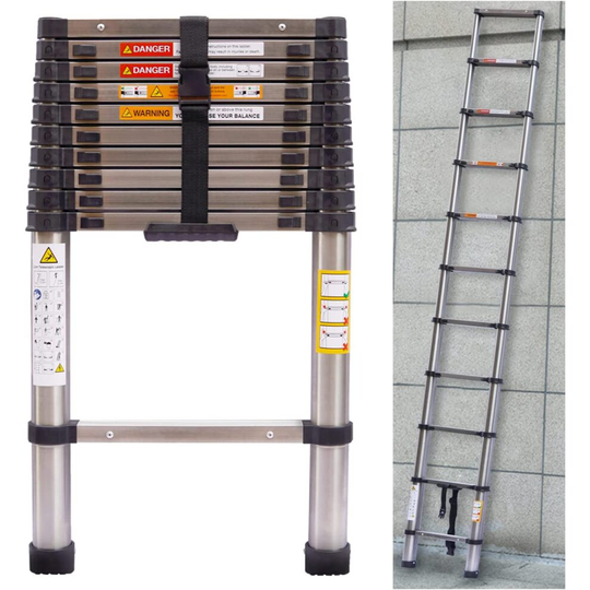 3.2 m Telescopic Ladder Extendable Ladder Non-slip Stepladder