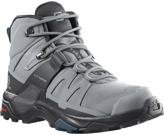Salomon Womens Outdoor Shoes X Ultra 4 Mid GTX W Quarry/Black/Legion Blue 38