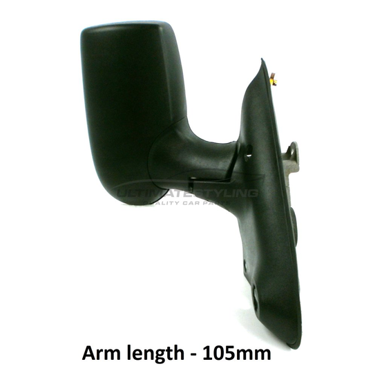 Ford Transit Mk7 Van 2006-9/2014 Manual Short Arm Mirror Black Drivers Side O/S