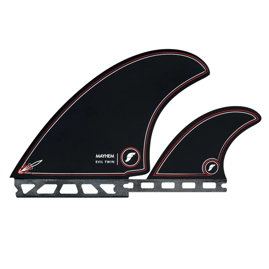 Futures Mayhem Evil Twin + 1 Surfboard Fins - Black