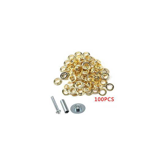 TARPAULIN TARP TENT AWNING GROUNDSHEET REPAIR HOLE KIT EYELETS GROMMETS TOOL 15A