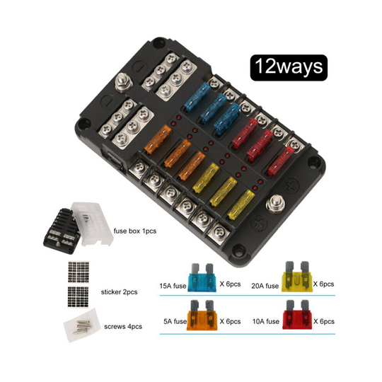 12 Way Blade Fuse Box Holder &Auto Marine FuseBox Holder For Car