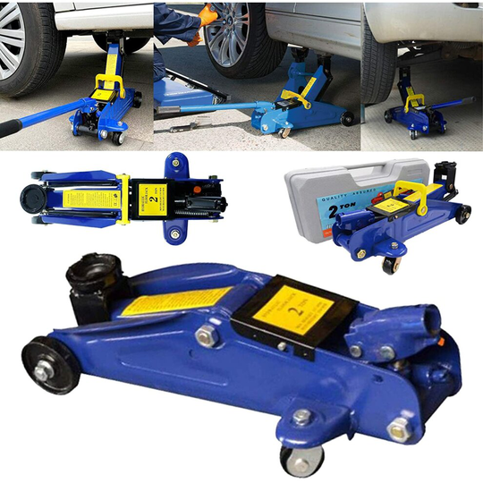 2 Ton floor jack with blow mold carrying storage case car van garage jack 2000kg
