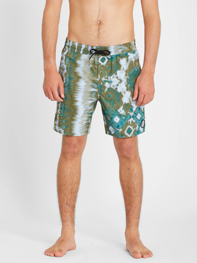 Men's Volcom Earthly Delight Trunk 17" Boardshort - Spruce Green