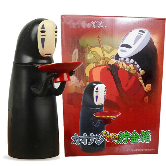 No-Face Man Eat Coin Money Box Kaonashi Piggy Bank Kids Toy Xmas Gift