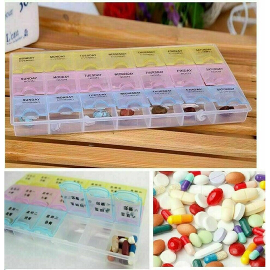 Large Monthly Weekly Daily Medicine Dispenser Pill Box