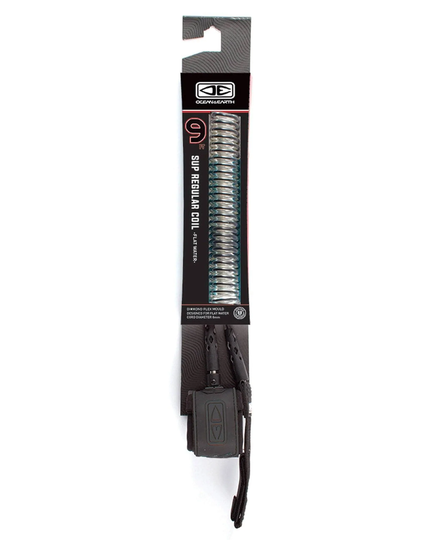 Ocean and Earth SUP / Longboard Coiled Regular Ankle Leash Black 9ft 0in