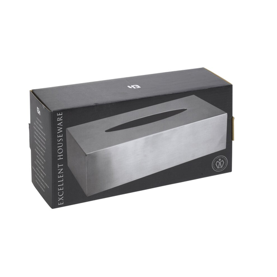 Brushed Stainless Steel Tissue Box Holder Dispenser Commercial Style