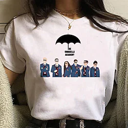 Inspired by The Umbrella Academy Season 3 TV Series T-shirt TV Movie Back To School Anime Classic Street Style T-shirt For Men's Women's Unisex Adults' Hot Stamping 100% Polyester Lightinthebox