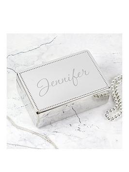 The Personalised Memento Company Bespoke Rectangular Jewellery Box
