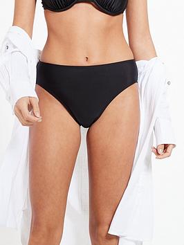 Everyday Mix And Match High Leg Mid Rise Bikini Brief - Black, Black, Size 10, Women