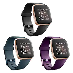 3 PCS Smart Watch Bands for Fitbit Versa 2 / Versa / Versa Lite Silicone Smartwatch Straps Soft Breathable Sport Band Elastic band Replacement Wristbands Lightinthebox