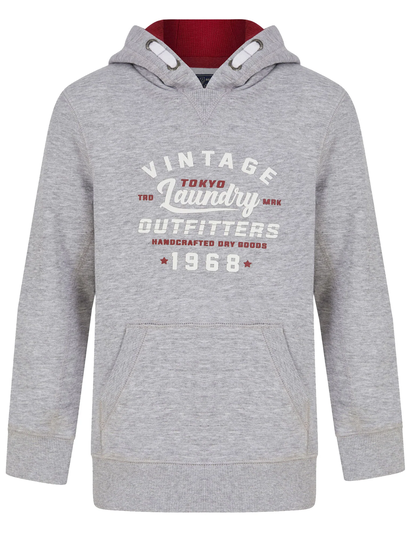 Hoodies / Sweatshirts Boys Ribba Motif Brushback Fleece Pullover Hoodie in Light Grey Marl - Kids / 5-6 Years - Tokyo Laundry