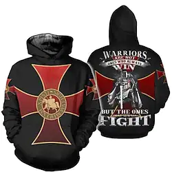 Inspired by The Last Templar Crusader Knights Templar Crusader Hoodie Cartoon Manga Anime Front Pocket Graphic Hoodie For Women's Adults' 3D Print 100% Polyester Lightinthebox